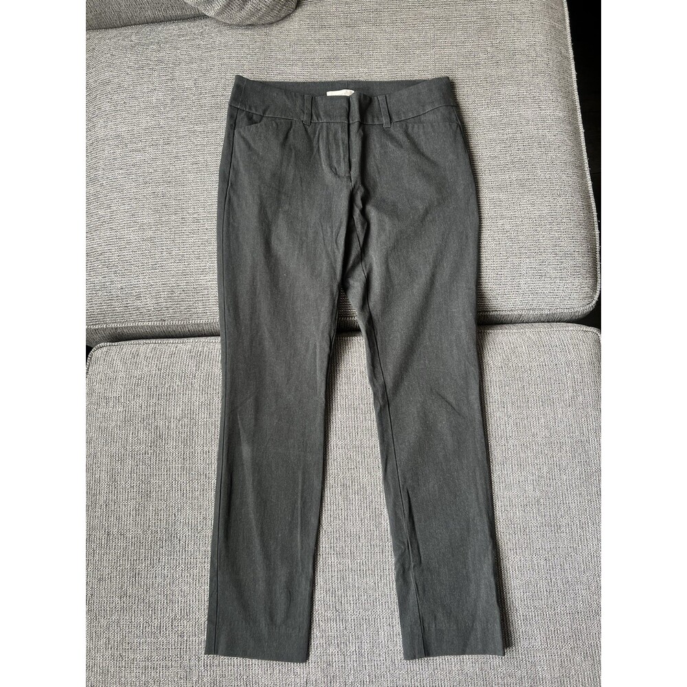 Loft Outlet Women’s Gray Dress Pants Skinny Ankle Rear Pockets Size 2